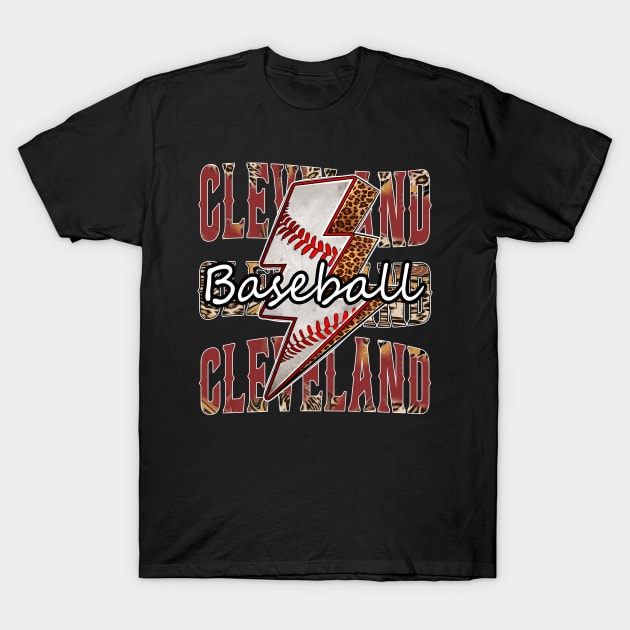 Graphic Baseball Cleveland Proud Name Team Vintage T-Shirt by WholesomeFood